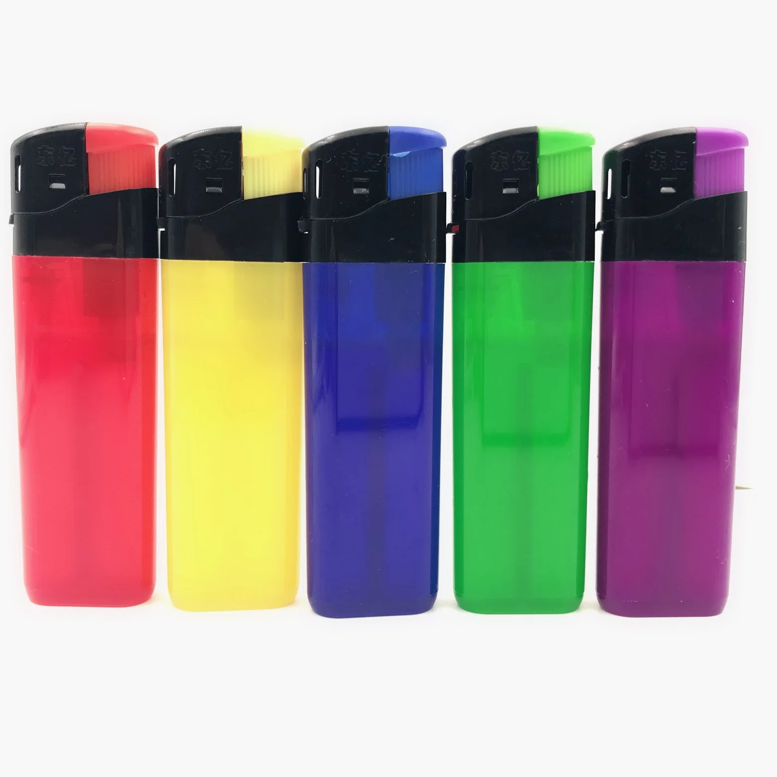 Plastic Gas Encendedor Custom Cigarettes Disposable Transparent Lighter Electric