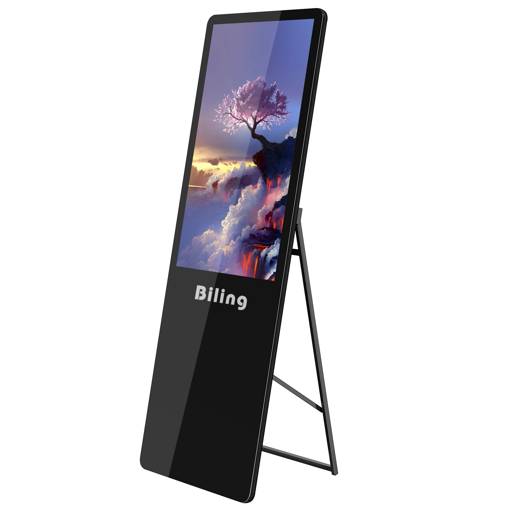 Standing Werbung Player 43 Zoll Tragbare Android Digital Einzelhandel Display Werbung LCD Bodenstativ