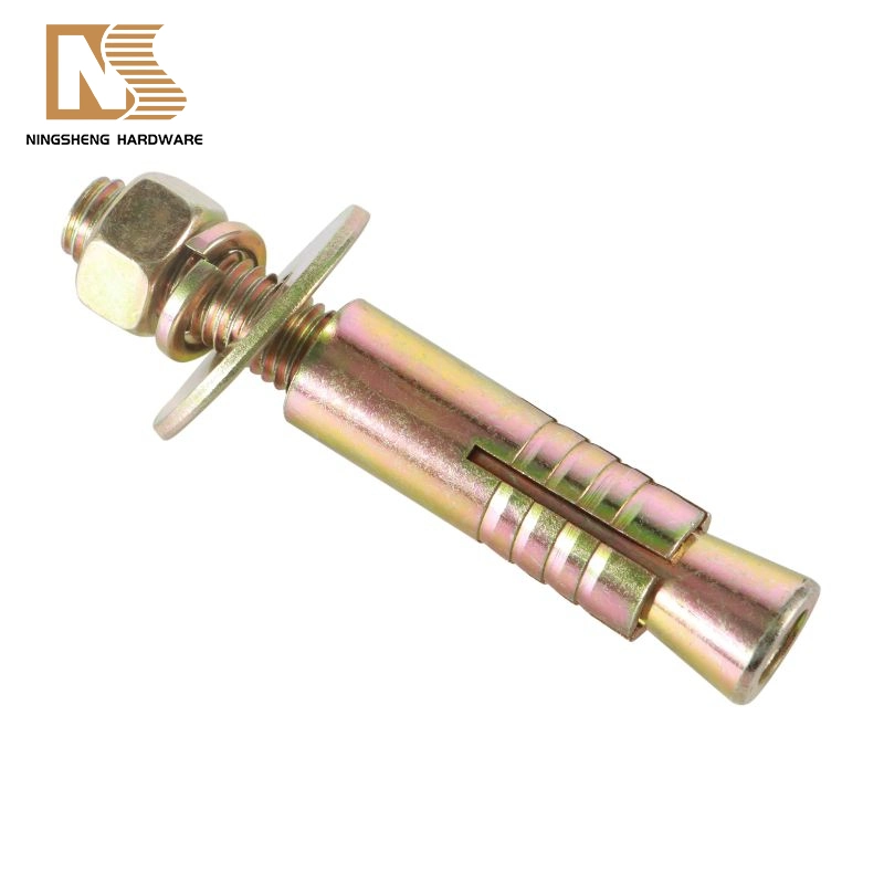 Construction Hardware Carbon Steel Yellow Zinc Plated Sleeve Expansion Anchor Bolt