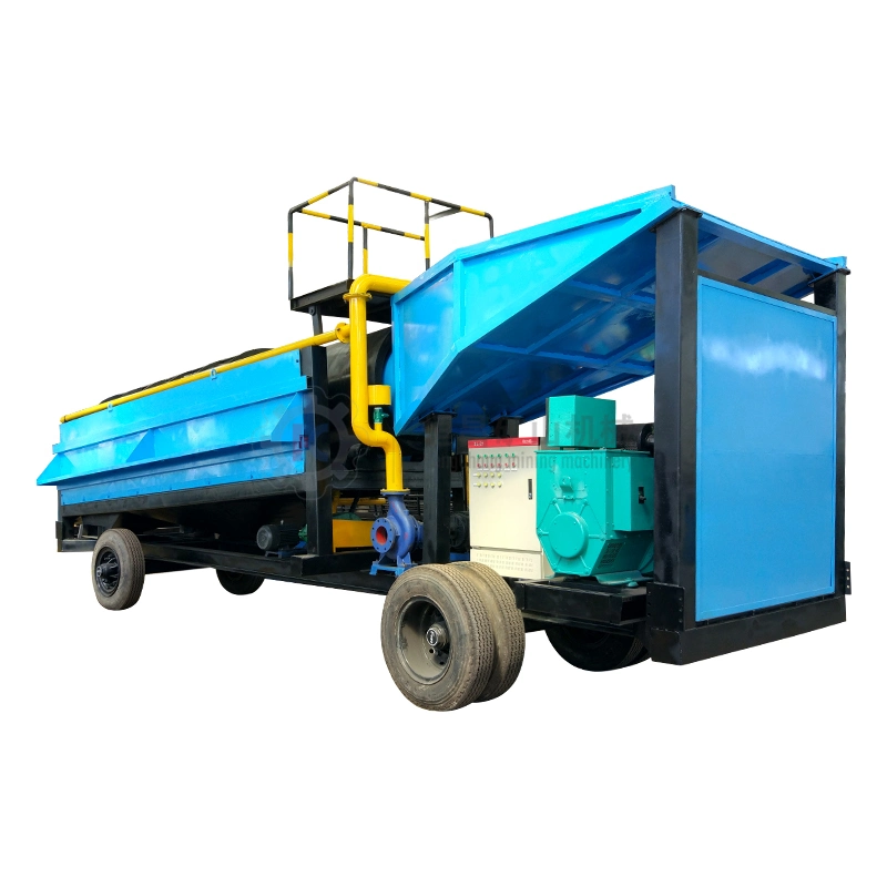 Gold Trommel Scrubber Washing Machine for 100 Ton Alluvial Gold Washing Plant to Cleaning The Mud and Dust