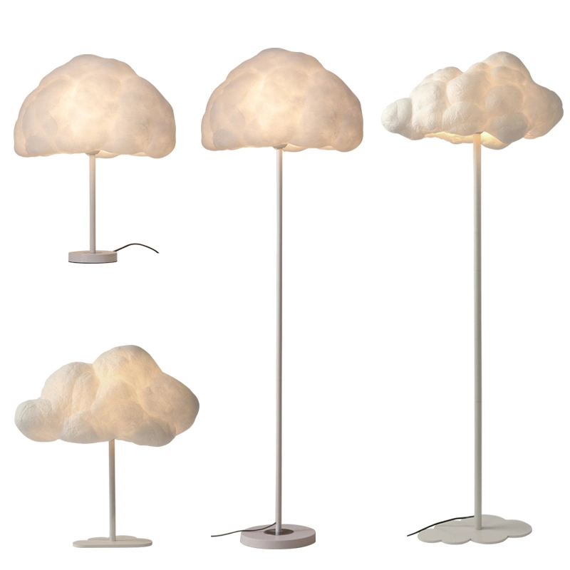 C084 Modern Cotton Cloud Shade Tripod Base Table Floor Lamp Cloud Light Ceiling