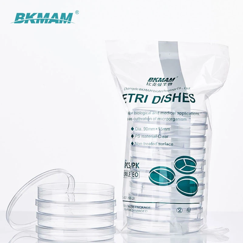 Factory Petri Dishes 35mm/60mm/70mm/90mm/100mm/120mm/150mm PS Material Transparent Cell Culture Dish