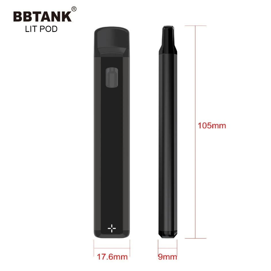 Bbtank Lit Pod 1,0ml Pod VAPE desechable con batería recargable Para extracciones puras