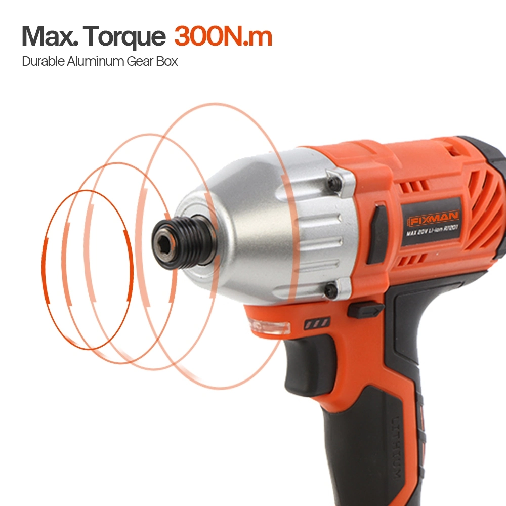 Aprovação CE 20V 330n. M chave de fendas sem fio sem escovas Power Tool com bateria de lítio melhorada