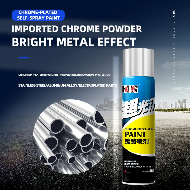 Hosen Chrome Paint Aerosol Spray Painting 220g for Metal Steel Chrome Plating