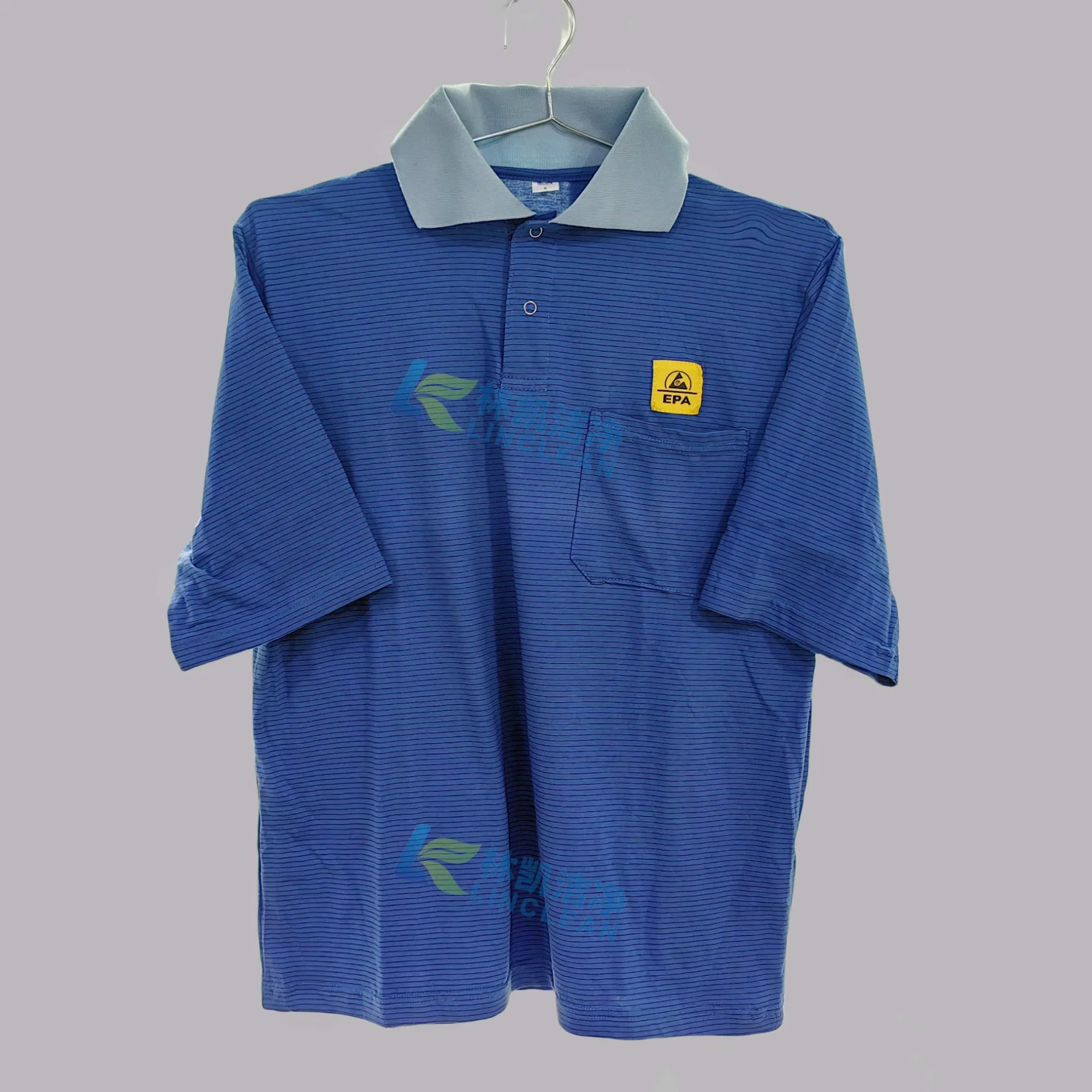 Camisetas suaves 97% algodón polo antiestático ropa de trabajo ESD transpirable