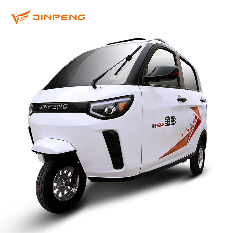 Jinpeng Brand Zm New Type Europe E-MARK 1500W 1000W Three Wheel Closed Electric Tricycle Rickshaw Cabin Car with EEC CE Coc Certificate