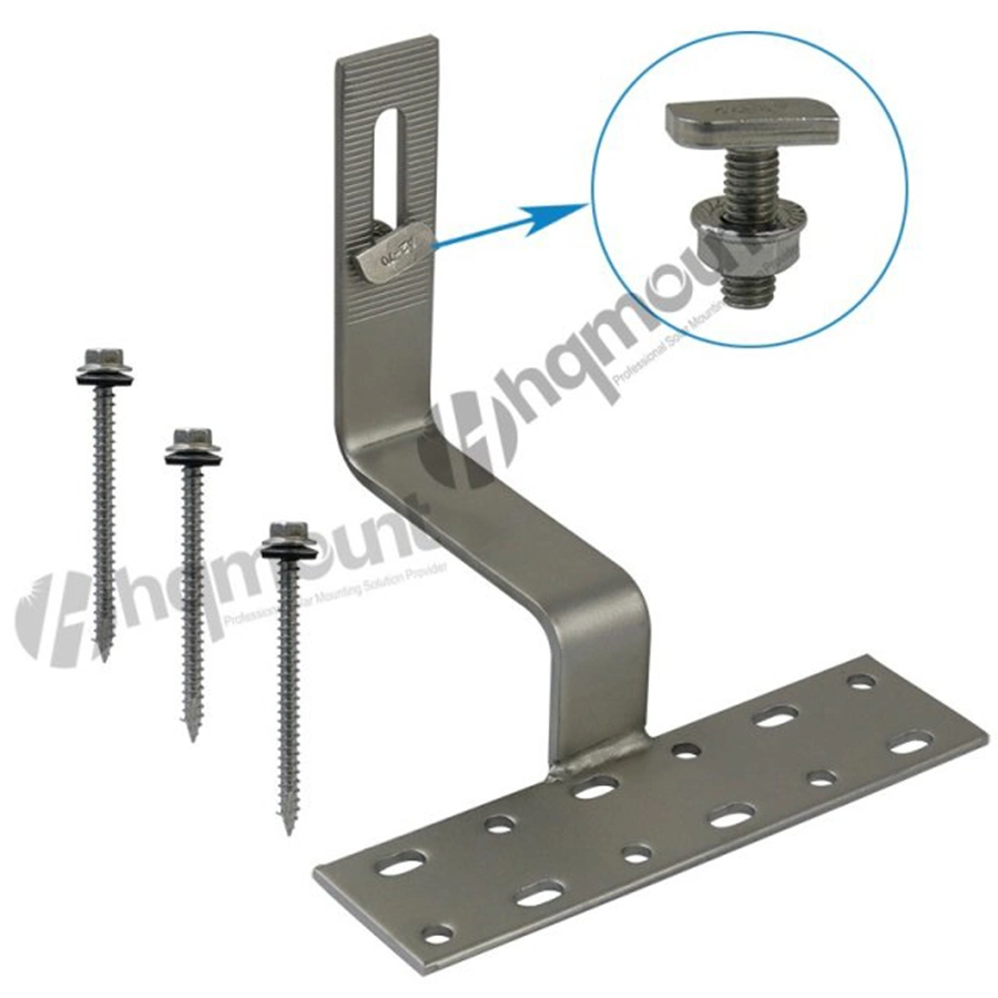 Solar Mounting Adjustable Solar Tile Hook Solar Roof Hook Mounting Accessories With High quality/High cost performance 