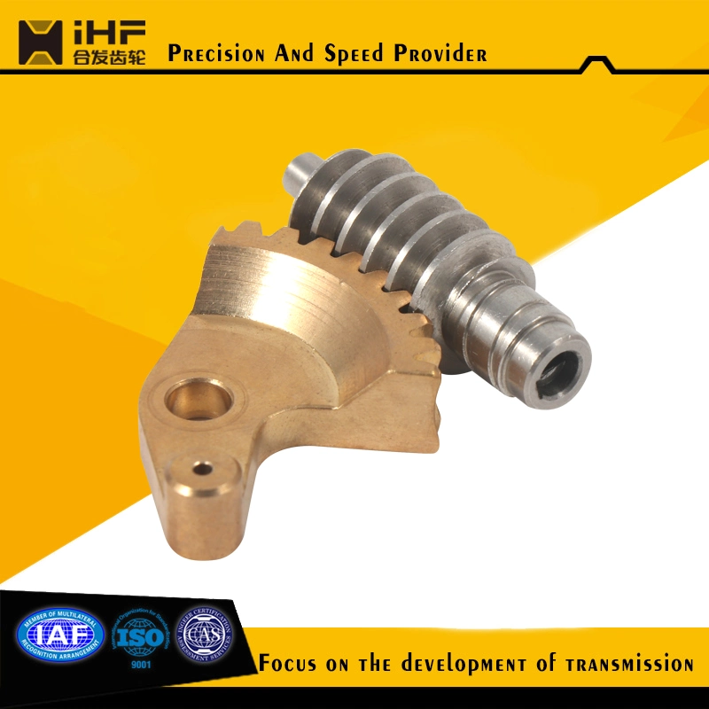 Custom CNC Small Standard Metal Brass Worm Wheel Gear Set for Transportation Machinery