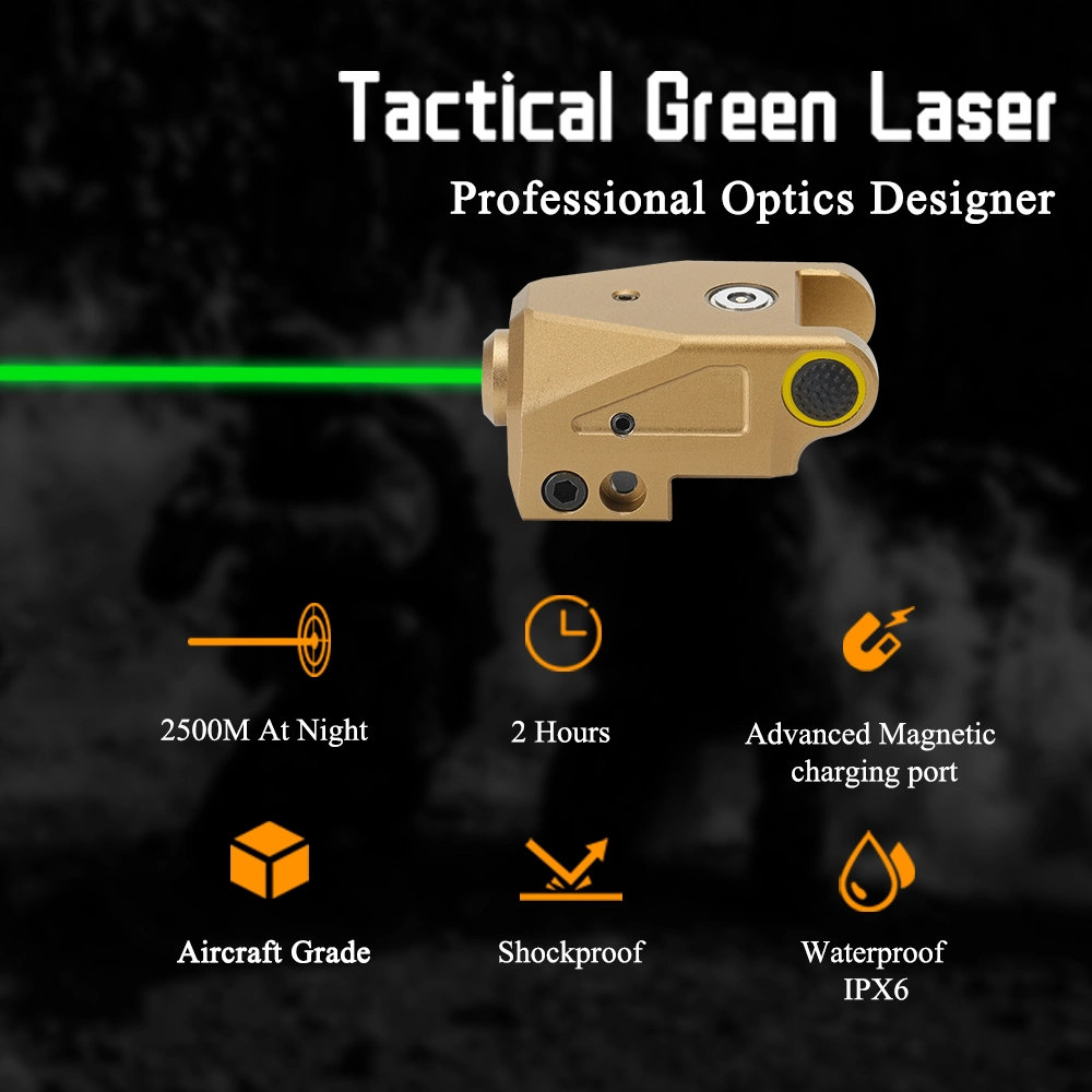 Mini Light Laser Combo Compatible with M-Lok Rail Surface Green Laser Sight with Strobe Function for Gun