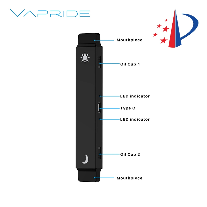 Vapride Twin Pod D8 Hhc Disposable/Chargeable E Cigarette Empty 1ml 2ml Rechargeable Vape