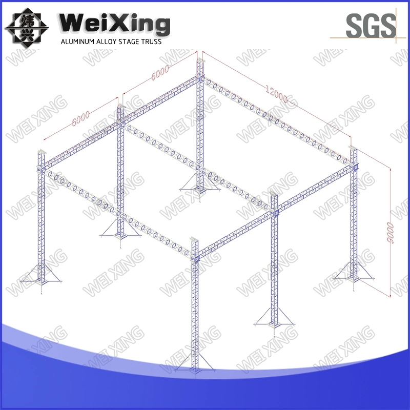 12mx12mx9m, de aleación de aluminio de alta calidad marco de la armadura de la estructura de la armadura de LED de iluminación de escenarios