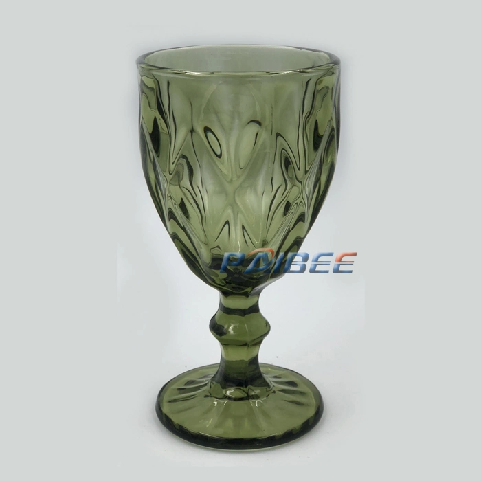 Michine Press Wine Glasses Decorative Colored Embossed Glassware