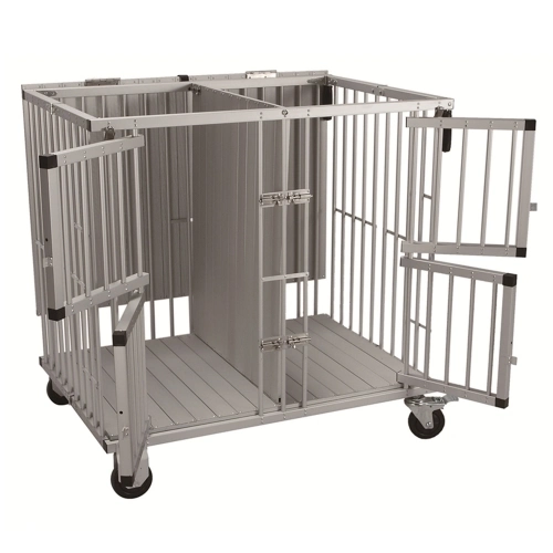 Aluminum Light-Weighted Dog Cage Trolley Large Pet Show Trolleys