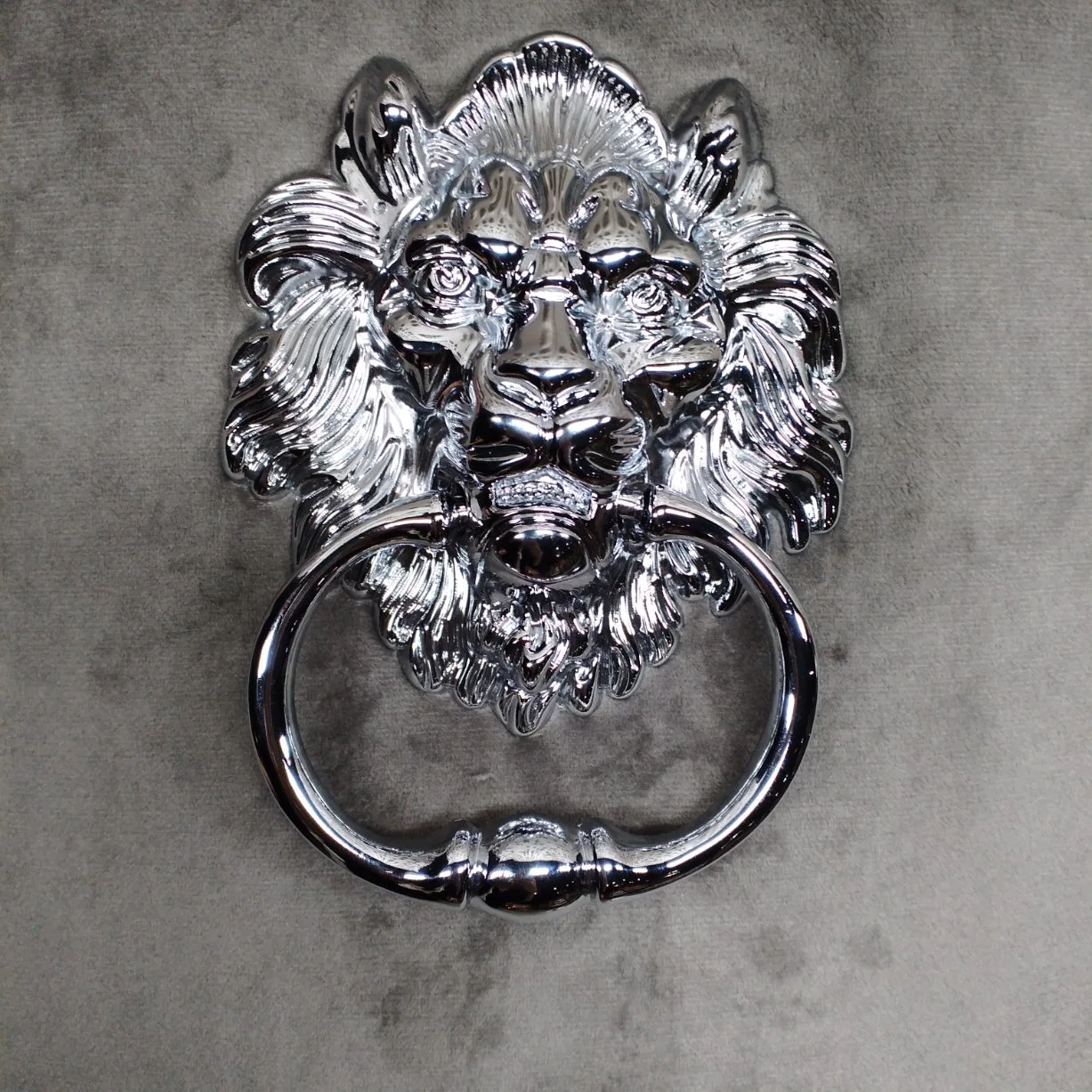 Luxus Glänzende Stuhl Hardware Dekoration Accessoires Silber Farbe Lion Knocker