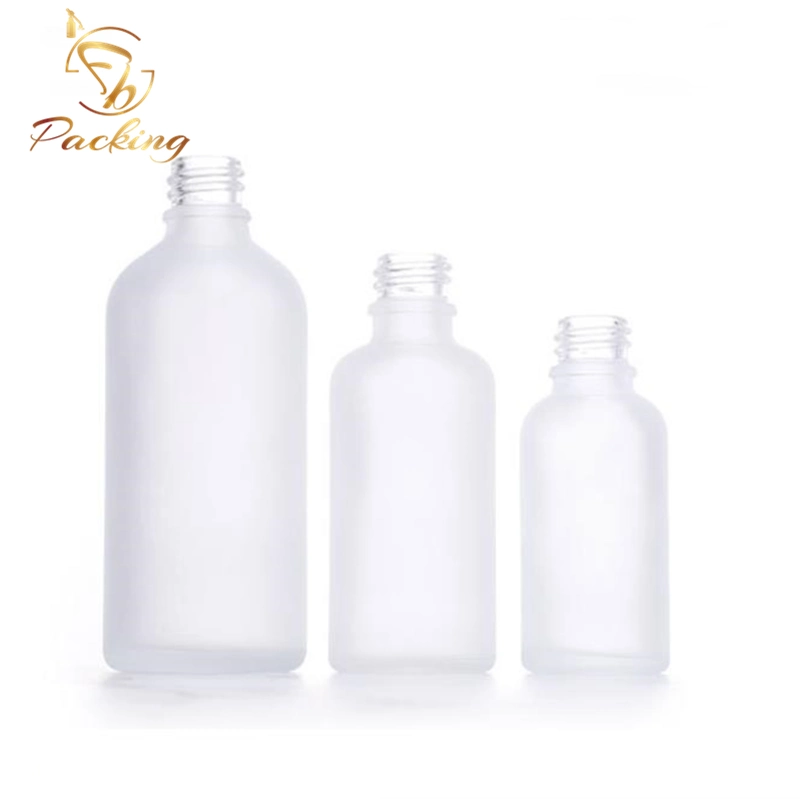 Leere Verpackung 5ml 10ml 20 ml Frosted ätherisches Öl Flasche Mit Glaskappe Gold