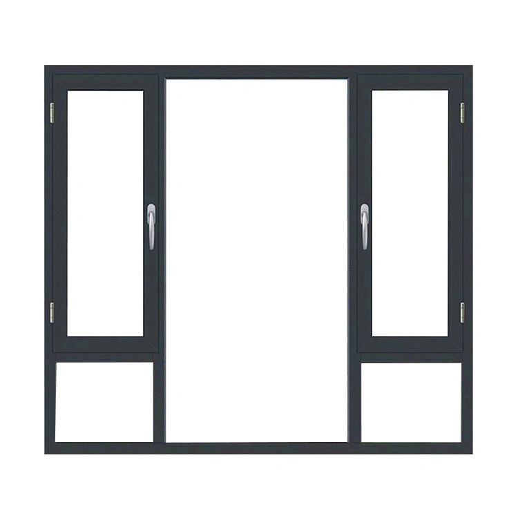 Plastic French Single Glassed UPVC Casement Window