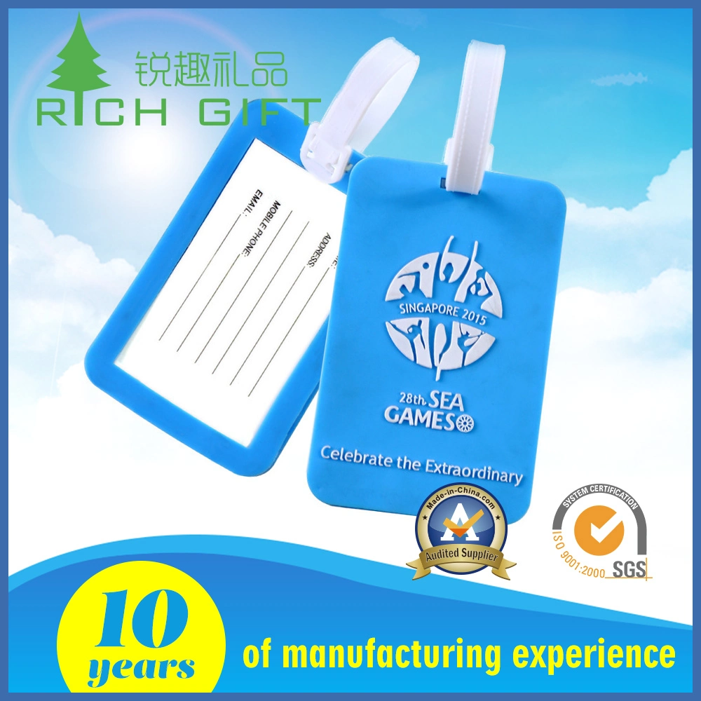 Factory Customized Soft PVC/ Silicone Luggage Tags for Travel Gifts