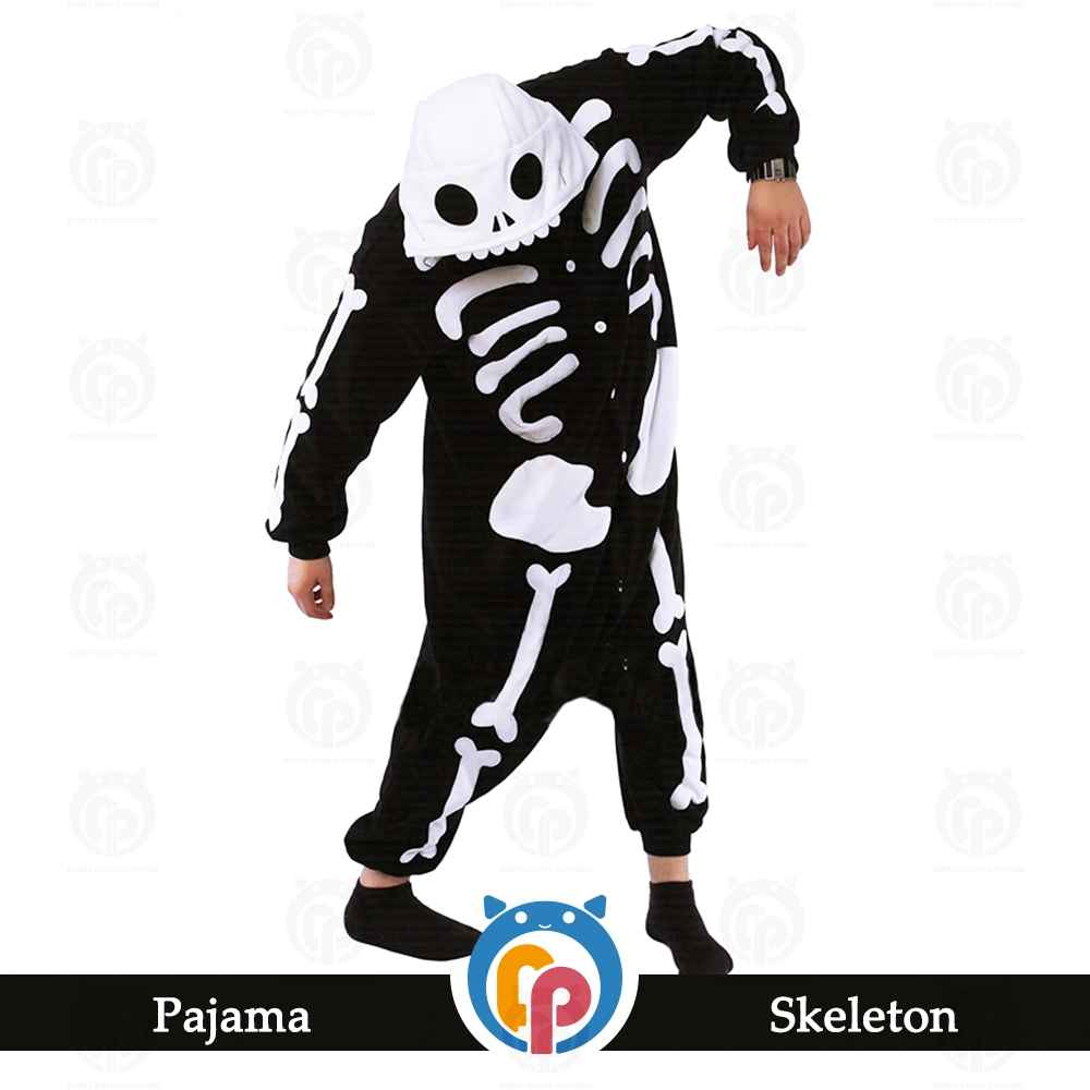 Adult Halloween Holiday Custom Wholesale Cartoon Scary Skeleton Party Costume