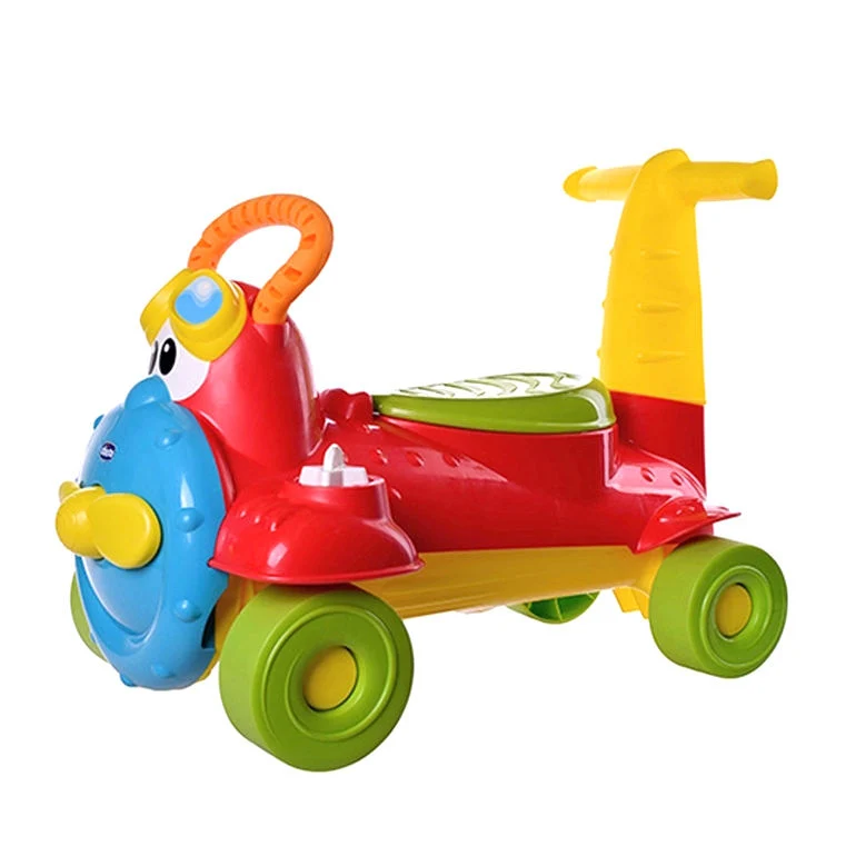 El paseo en la Mayorista/Proveedor juguete Carros de juguete de plástico de 4 ruedas bebé clásico paseo en coches de inserción con empuje la palanca Ride