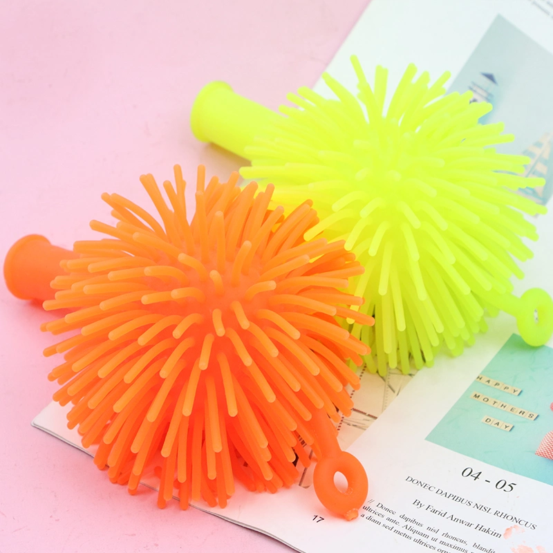 Hot Sale TPR Fluffy Puffer Ball Long Hair Yoyo Ball