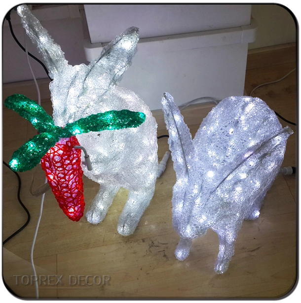 La qualité de l'éclairage extérieur personnalisable String Bunny animation Zoo Animal Poignée de commande de lumière pour la décoration de Pâques