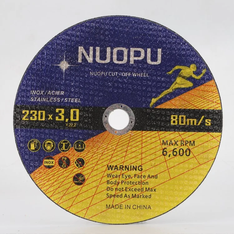 9 " disque de coupe pour le métal en acier inox avec abrasif MPa de certificats