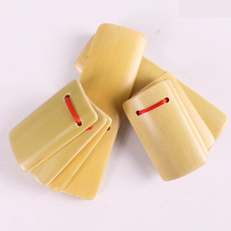 Copllent Wooden Musical Toys Bamboo Wood Small Allegro Children Say Cross Talk Practice Eloquence Bamboo Castanets