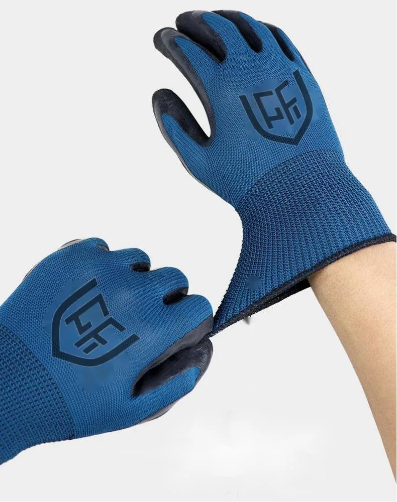 Comfortable 15g Nylon and Spandex Liner Latex Foam Garden Working Hand Gloves