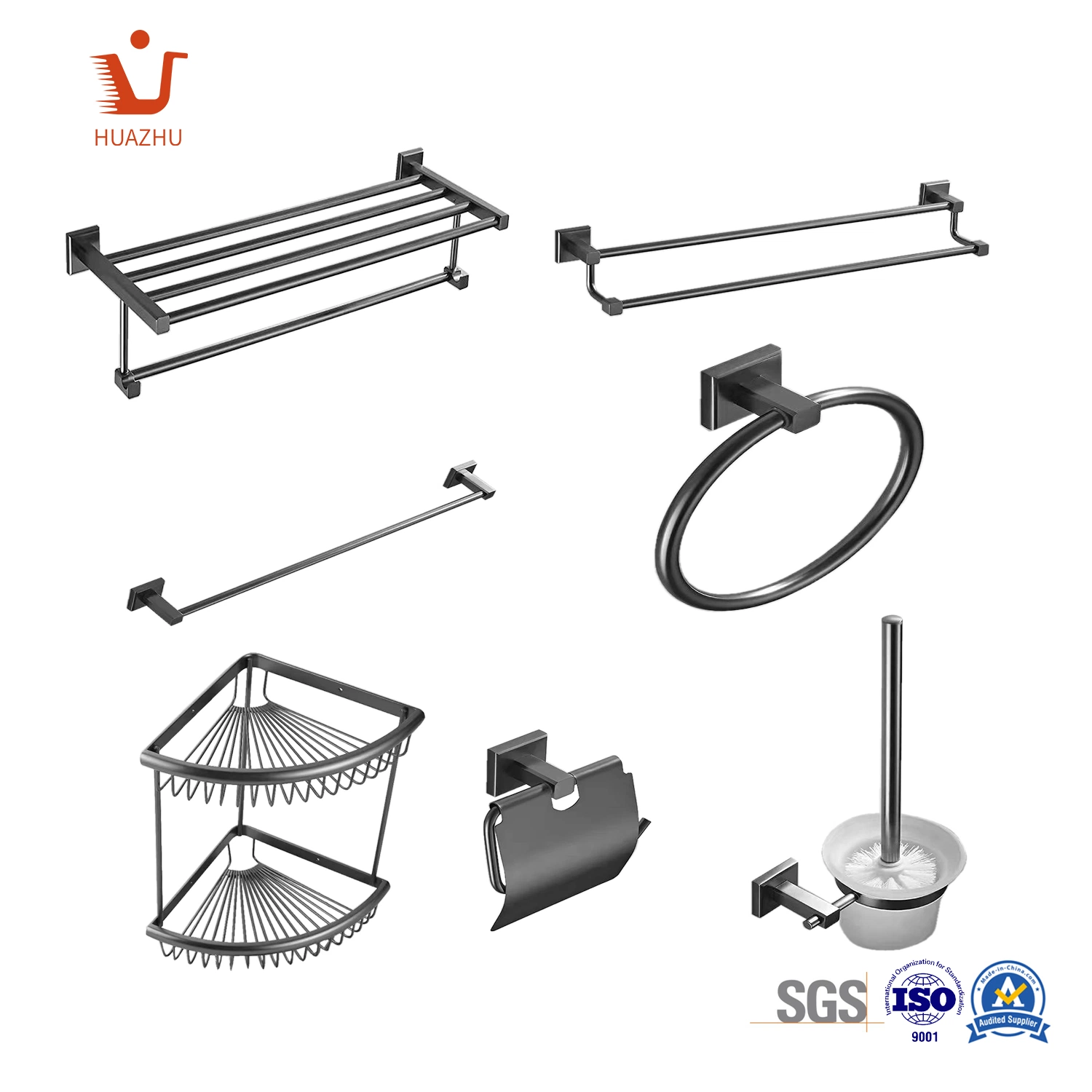Quality Assurance Customize Zamak Stainless Steel Bathroom Hardware Sets SUS304 Accessories