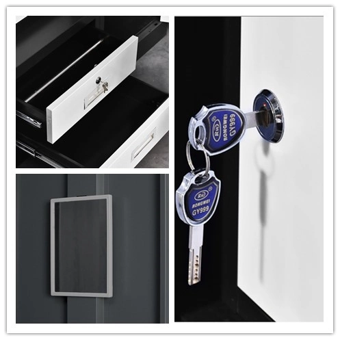 Pad Lock Glass Door Storage Filing Steel Filing Cabinet