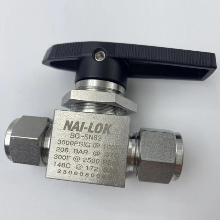 Swagelok Type Stainless Steel 316 Two Way Instrument Panel Mounted Metric 8mm 1/2 Od Ball Valve
