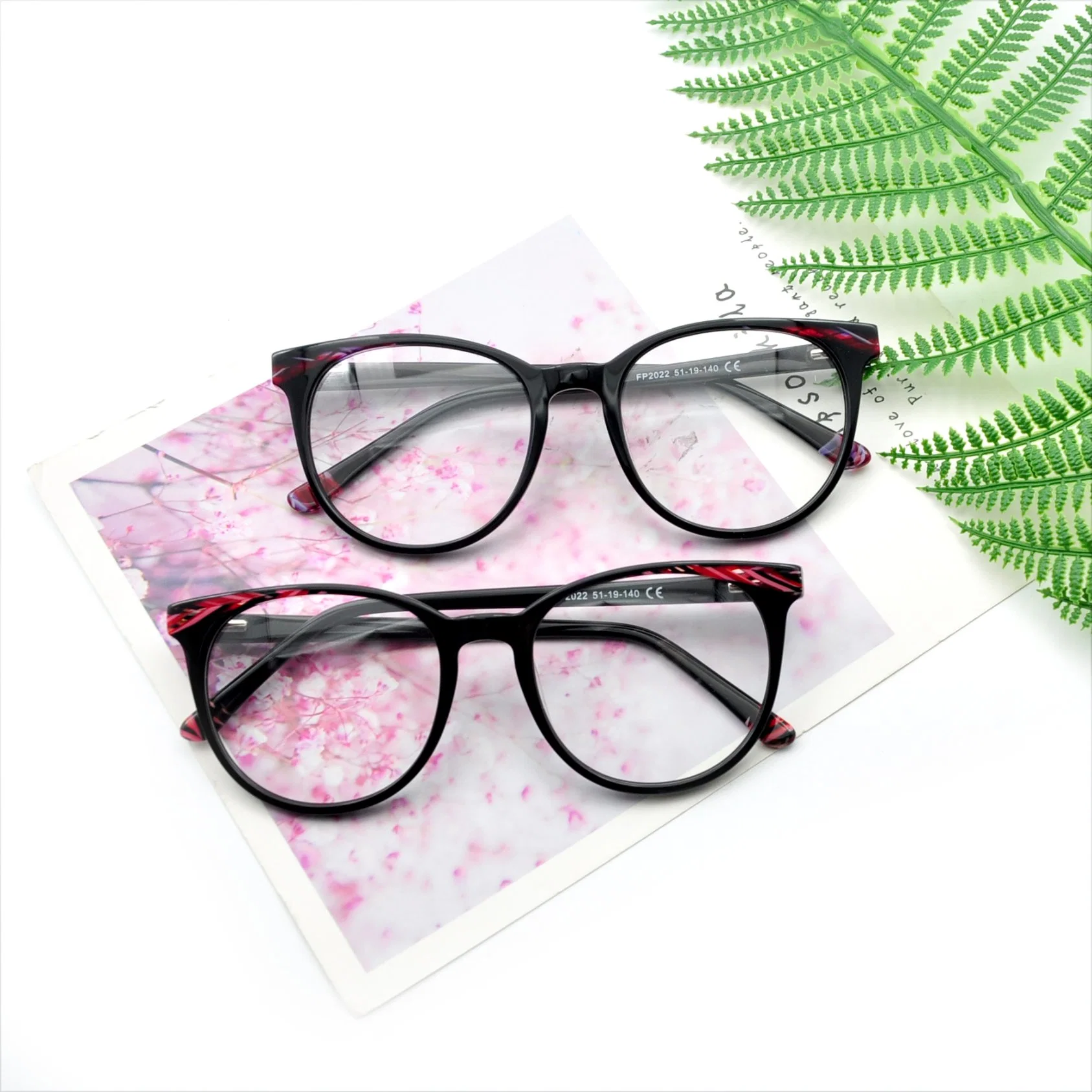 2021 New Design Round Shape Acetate Eyeglasses Frames High Quality Fashion Design