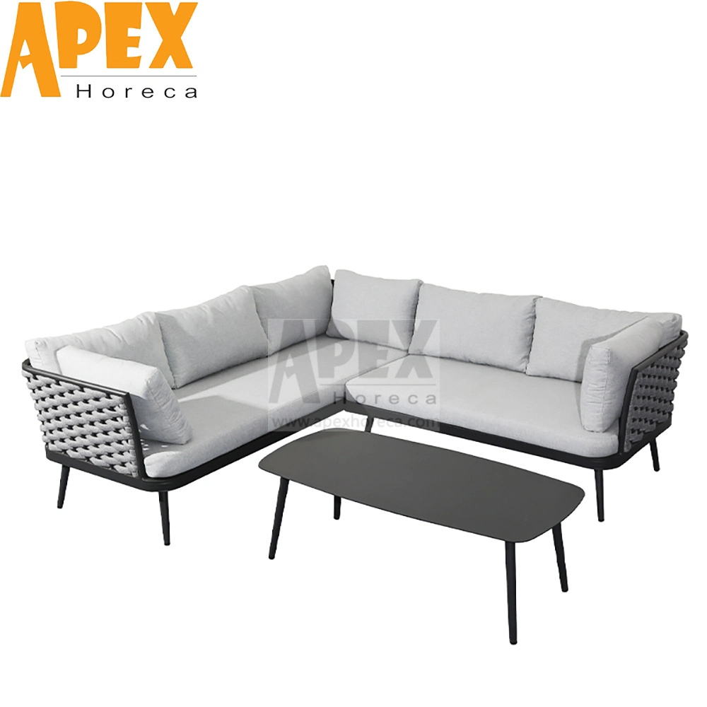 China Wholesale Modern Home Furniture Outdoor Garden Waterproof Fabric Leisure Sofa Set