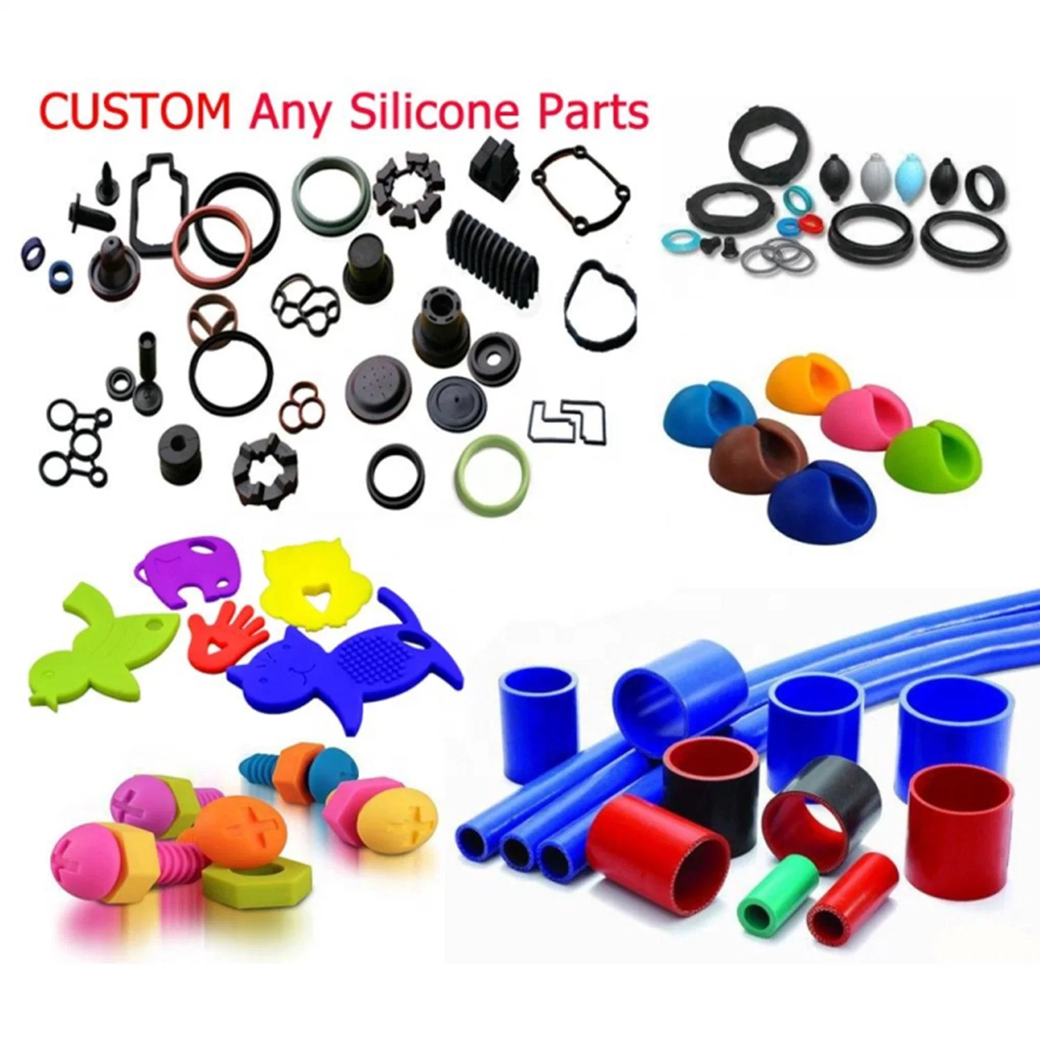 Custom Rubber Part Size Color Silicone Part Plastics Small Silicone PU Parts Rubber