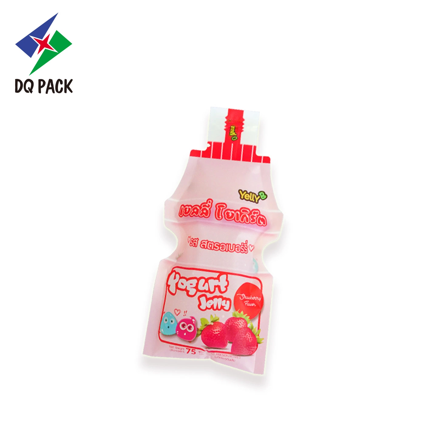 Gravure Printing Jelly Juice Water Ice Freezers Injection Fruit Juice Liquid Food Packing Bags Bottle Shaped Pouch