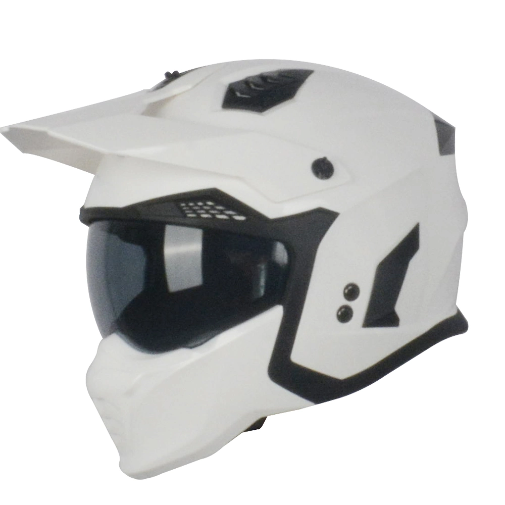 Combination Half Face off Road Full Face Solid Graphic ECE 22.06 Motorcycle Helmet