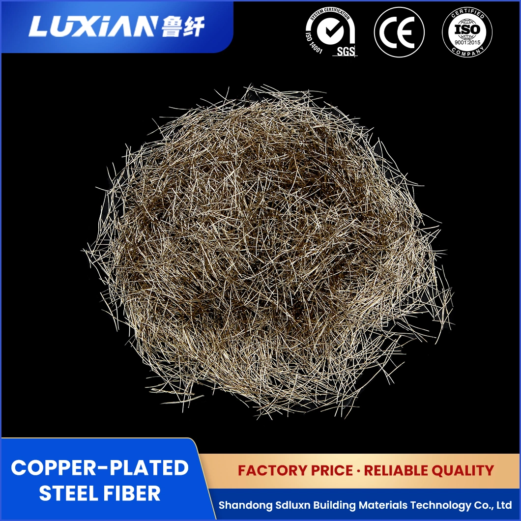 Sdluxn Lxdtg End Hook Copper Plated High Carbon Steel Metal Micro Steel Fiber China Anti-Crack Rpc Micro Steel Fiber with Copper Coated Manufacturers