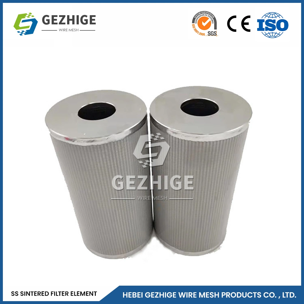 Gezhige Sintered Air Filter Factory 220 Interface Yellow Glass Fiber Sintered Filter China 2-6 Floors Stainless Steel Sintered Flter Elements