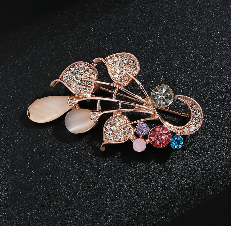 Delicate Lapel Pins Crystal Brooch Pin Scarf Imitation Rhinestone Jewellery