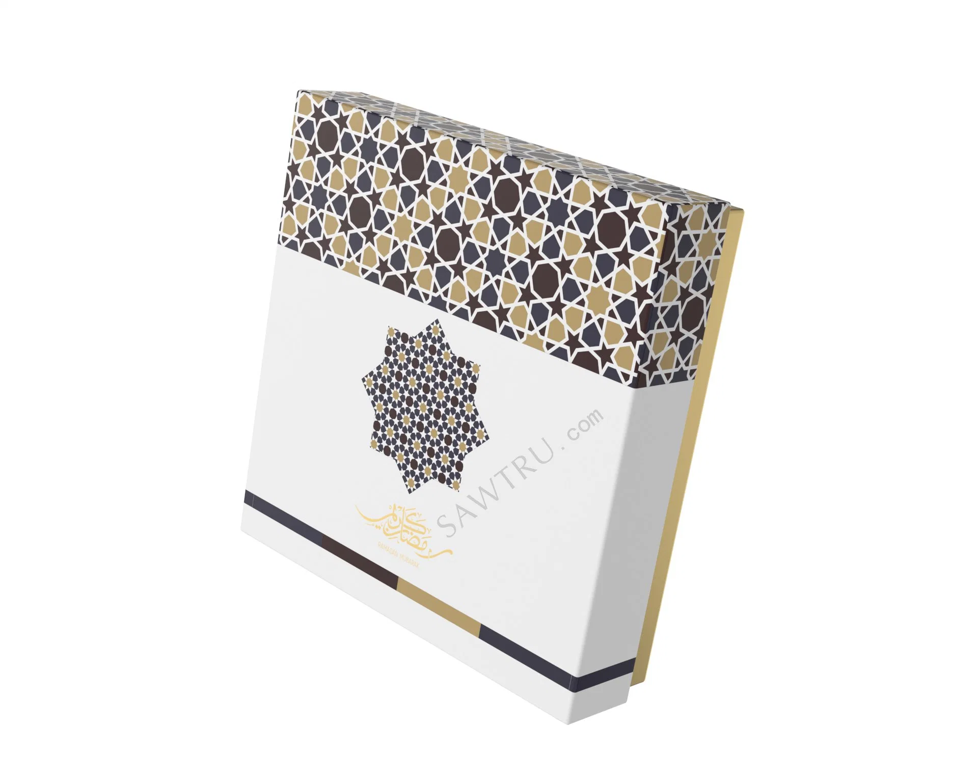 Caixa de papel para embalagens de cartão com estampagem Sawtru New Design Star Gold