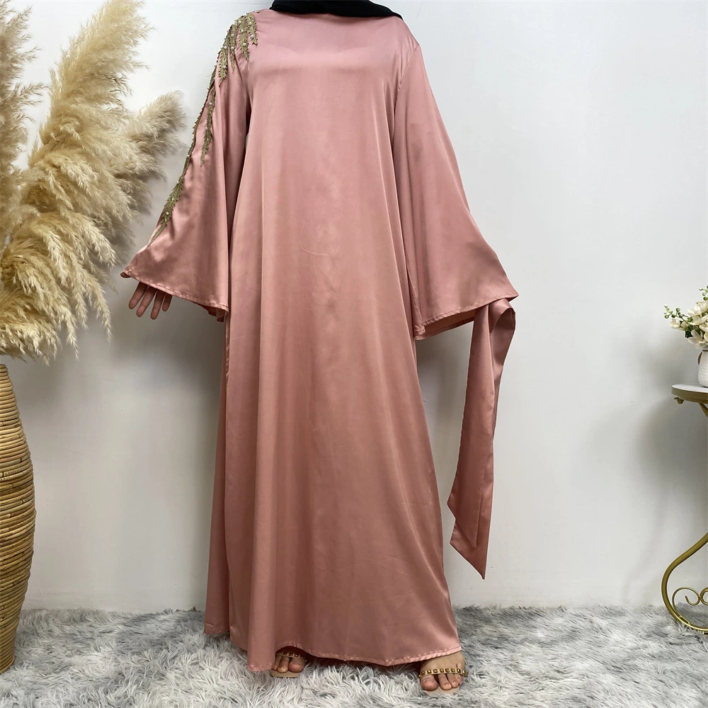 Fashion Women's Patchwork Pearl Middle East Dubai Robe Dress