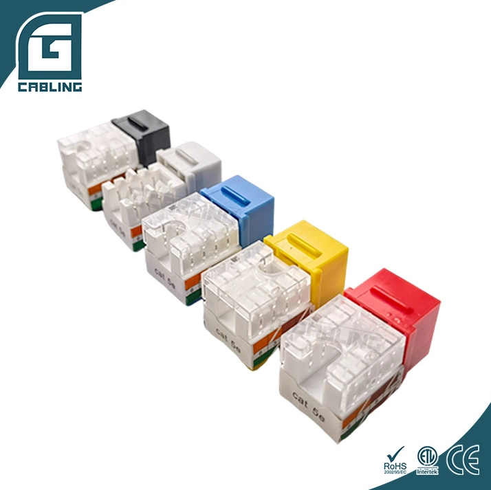 Gcabling Communication Ethernet Keystone Punch Down Stand RJ45 to RJ45 UTP CAT6A CAT6 Cat5e Best Keystone Jack