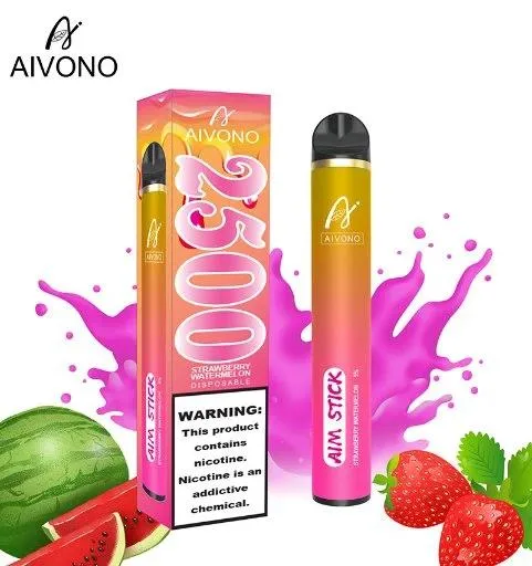 Neuestes Original einzigartiges Design Aivono AIM Stick 9ml 12 Geschmacksrichtungen Elektronische Zigarette Vaporizer 0%/2% 5% Nikotin Mini Vape Großhandel Vape Pen Zigarre Einweg