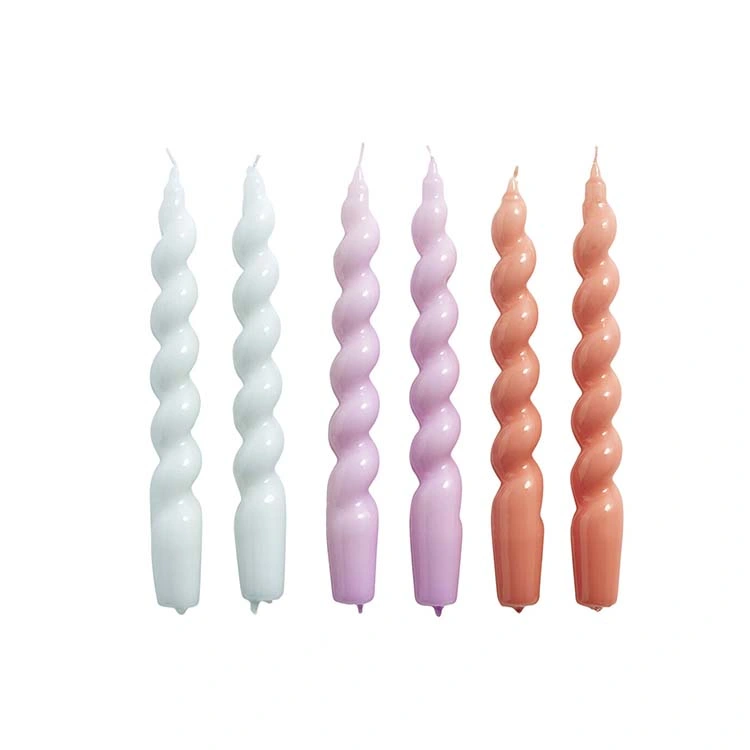 New Spiral Twist Taper Candle in Bulk Table Wedding Spiral Long Candles