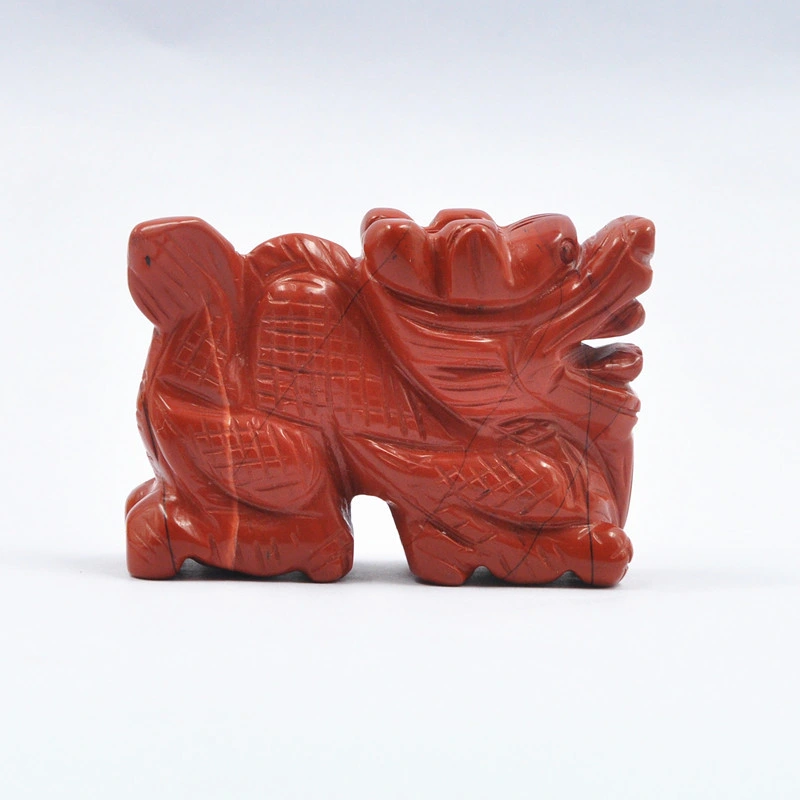 Semi Precious Gemstone The Twelve Chinese Zodiac Signs Dragon Carving Decoration