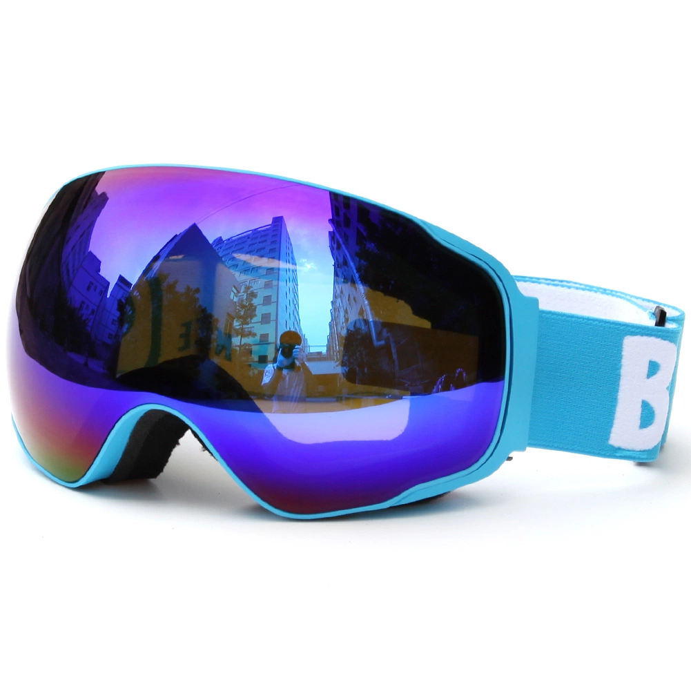 BSCI Cerfiticated proveedor gafas de Nieve La resistencia al viento antirreflejos UV 400 gafas de esquí para las mujeres y hombres