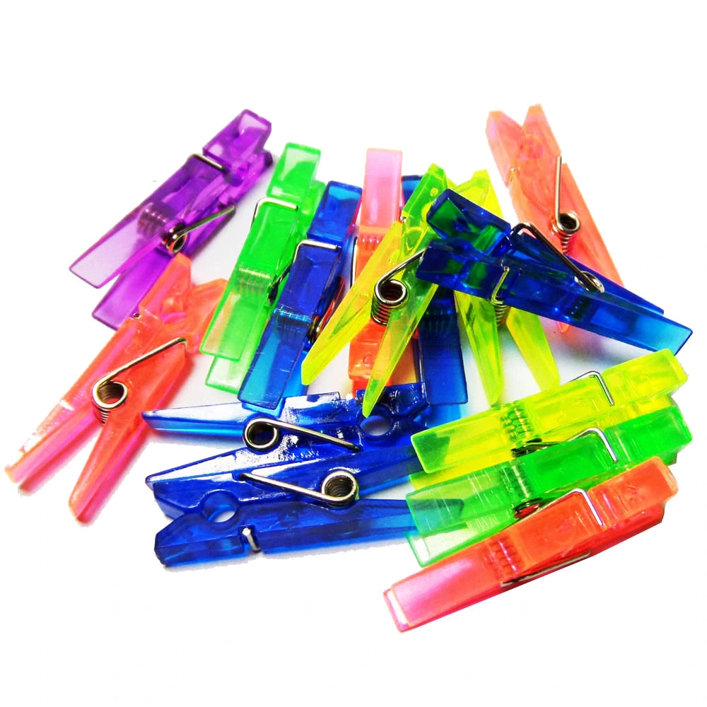 Office School Colored Mini Size Transparent Clear Paper Bander Clips