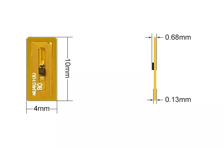 4X10mm 13,56MHz RFID programable FPC Internet de las cosas a prueba de manipulaciones Etiqueta NFC para gafas