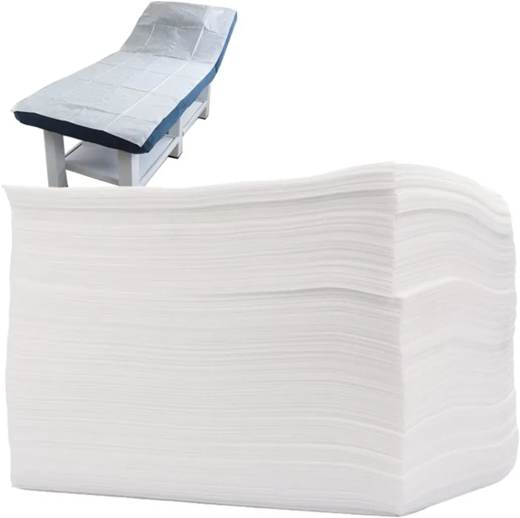 Disposable Massage Table Sheets 100PCS, 71" X 31" White SPA Bed Covers, Breathable Non-Woven Fabric Sheets for Lash, Wax, Tattoo